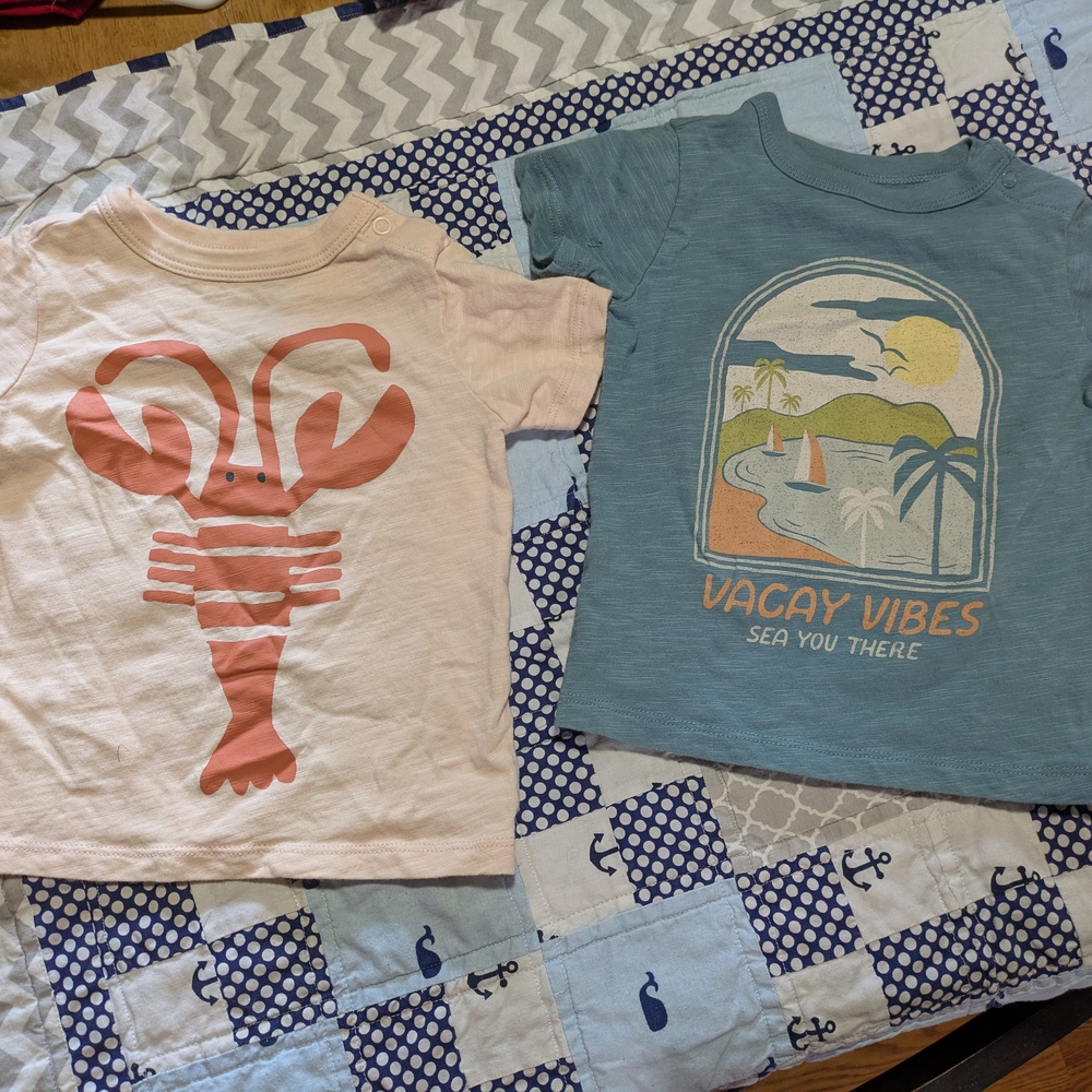 Kids Summer Tees - Lobster & Vacay Vibes